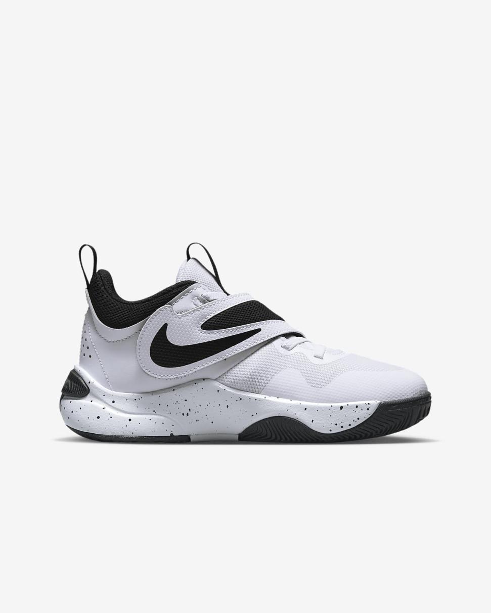 Nike Team Hustle D 11 White/Black | Kids Nike First Day Kicks
