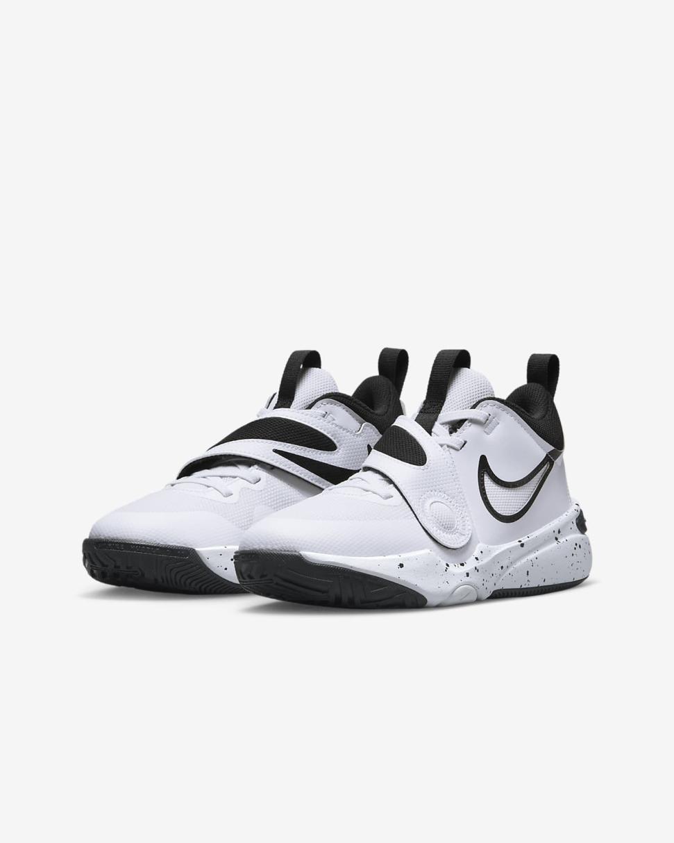 Nike Team Hustle D 11 White/Black | Kids Nike First Day Kicks
