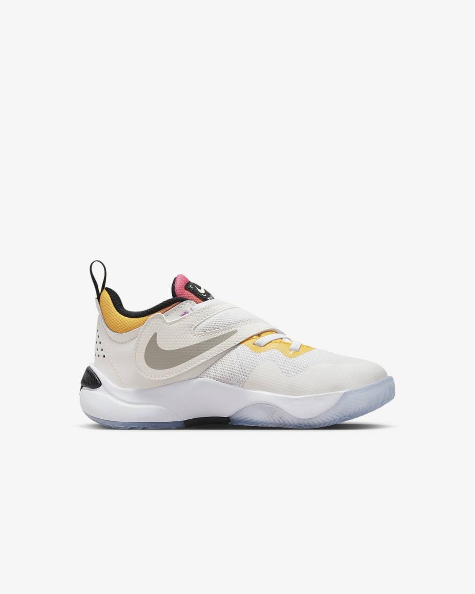 Nike Team Hustle D 11 White/White/Phantom/Black | Kids Nike Basketball
