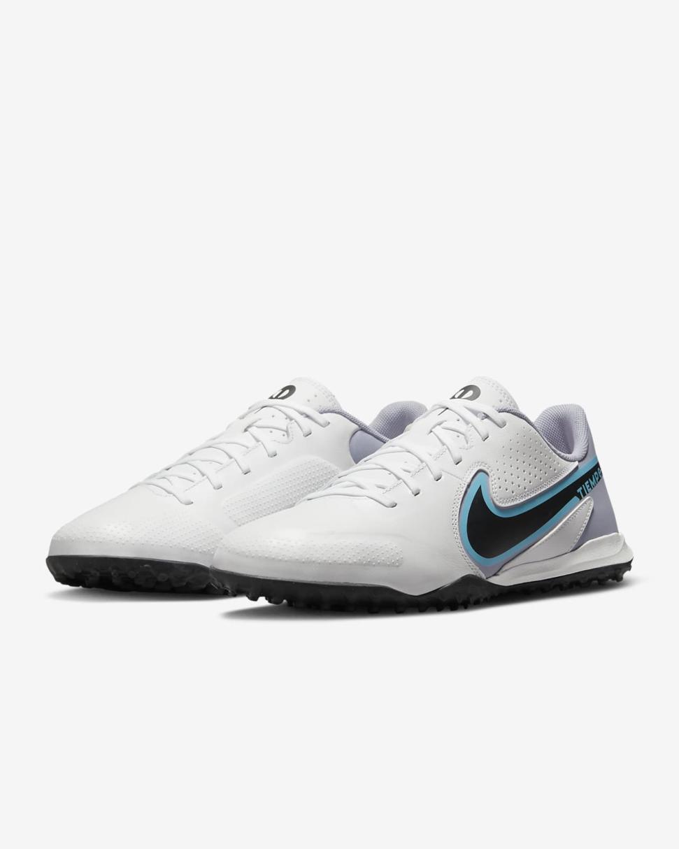 Nike Tiempo Legend 9 Academy TF White/Baltic Blue/Pink Blast/Black | Mens Nike Soccer