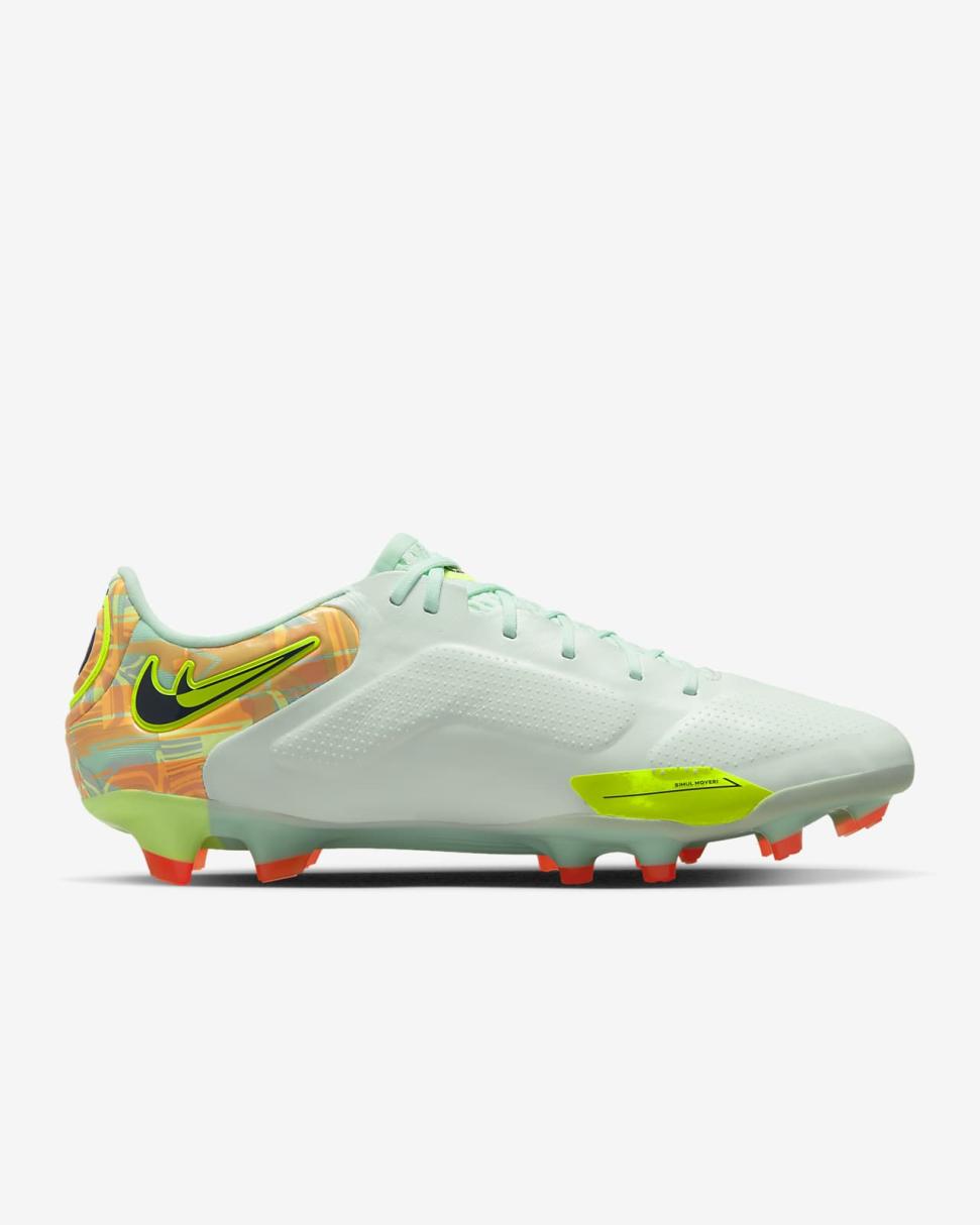 Nike Tiempo Legend 9 Elite FG Barely Green/Total Orange/Blackened Blue | Mens Nike Soccer