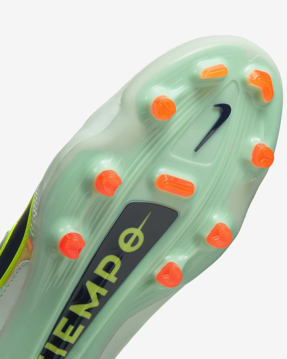 Nike Tiempo Legend 9 Elite FG Barely Green/Total Orange/Blackened Blue | Mens Nike Soccer