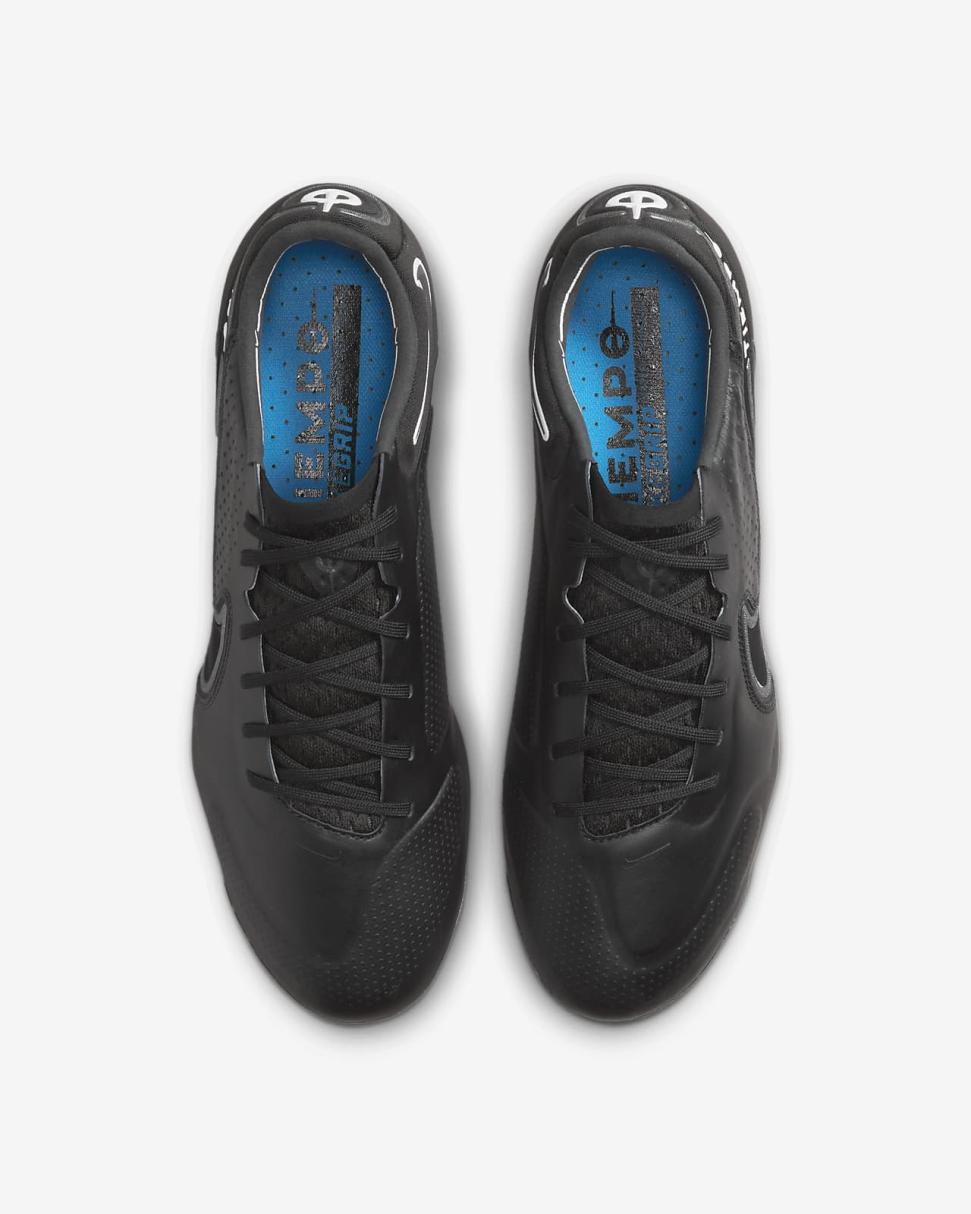 Nike Tiempo Legend 9 Elite FG Black/Summit White/Light Photo Blue/Dark Smoke Grey | Mens Nike Soccer