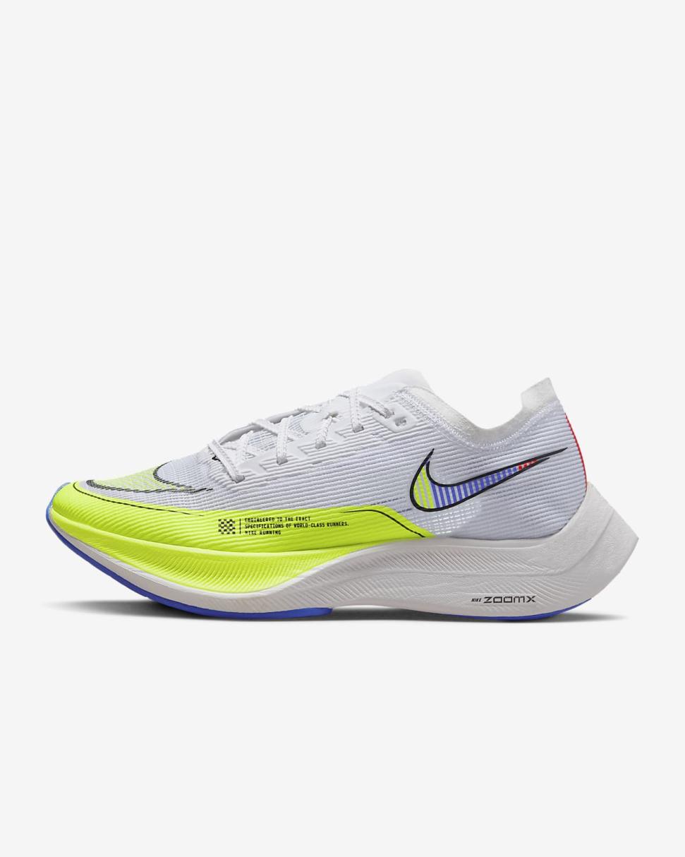 Nike Vaporfly 2 White/Volt/Racer Blue/Black | Womens Nike Running