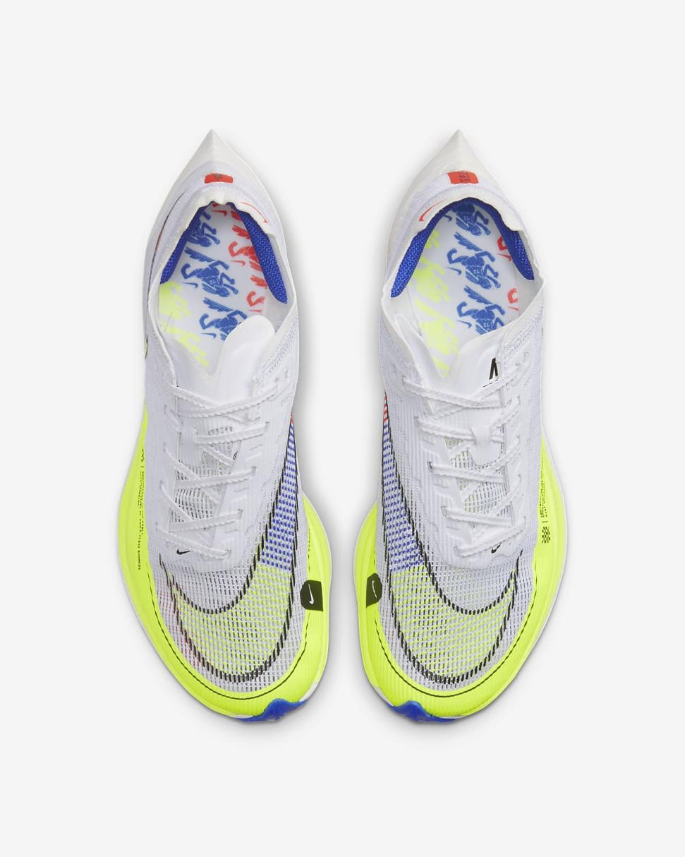 Nike Vaporfly 2 White/Volt/Racer Blue/Black | Womens Nike Running