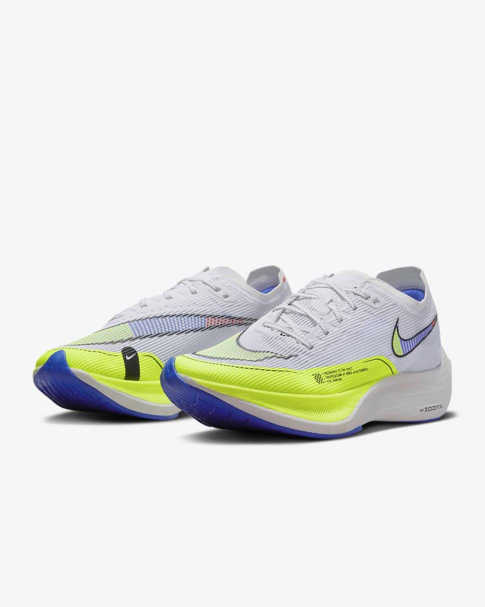 Nike Vaporfly 2 White/Volt/Racer Blue/Black | Womens Nike Running
