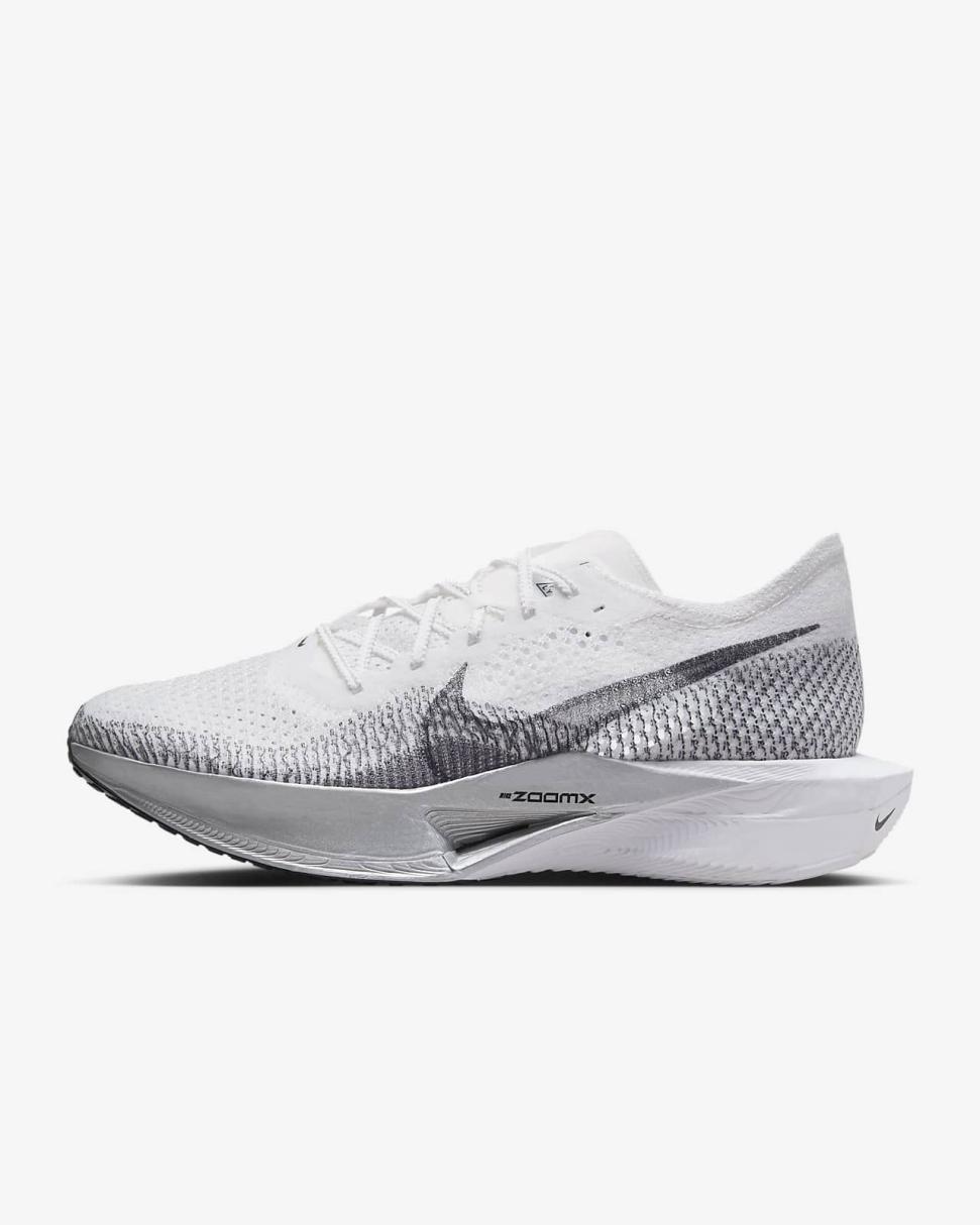 Nike Vaporfly 3 White/Particle Grey/Metallic Silver/Dark Smoke Grey | Mens Nike Running