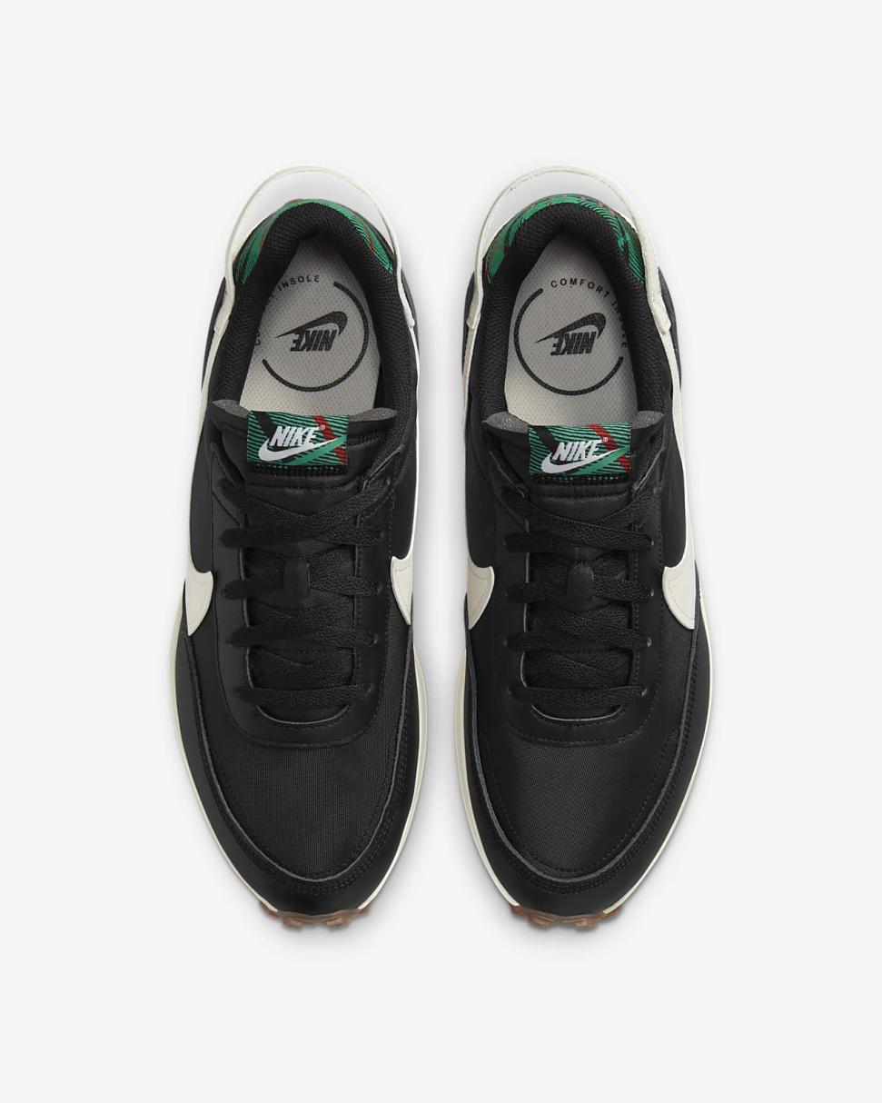 Nike Waffle Debut Premium Black/Black/University Red/Pale Ivory | Mens Nike Lifestyle