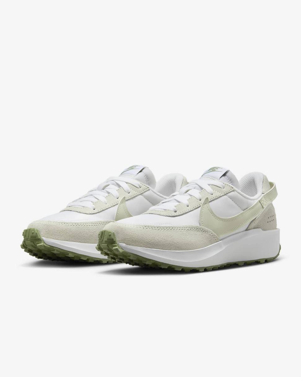 Nike Waffle Debut White/Oil Green/Sea Glass | Womens Nike Lifestyle