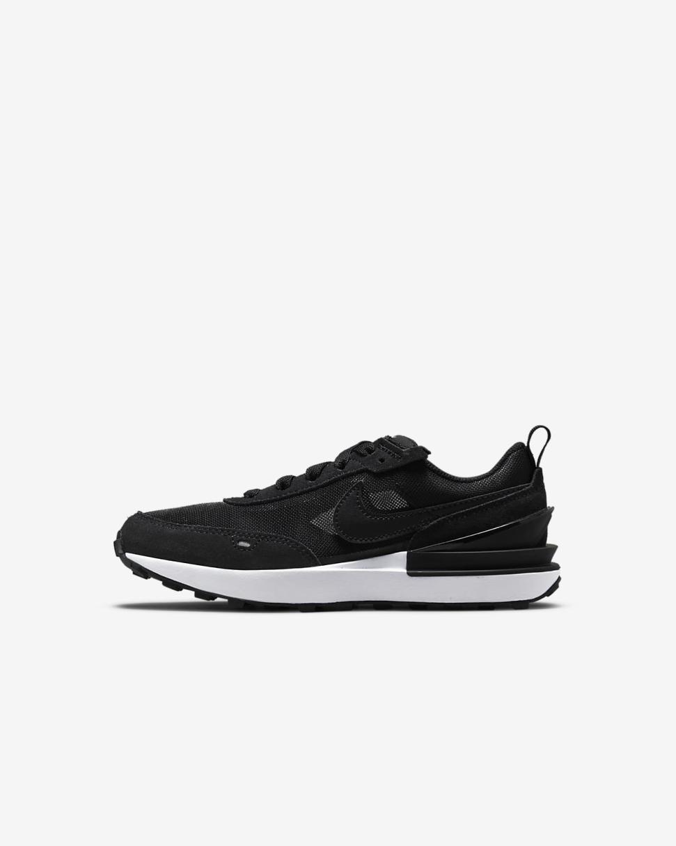 Nike Waffle One Black/White/Orange/Black | Kids Nike Lifestyle