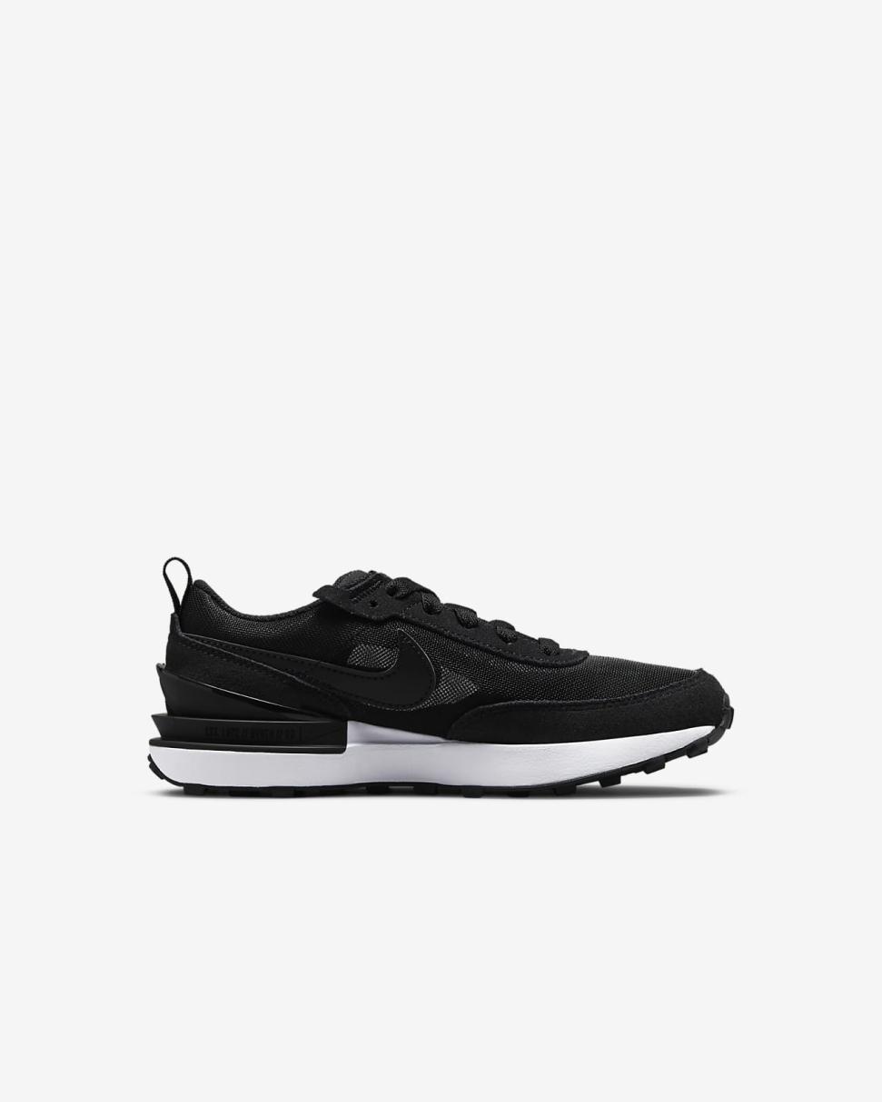 Nike Waffle One Black/White/Orange/Black | Kids Nike Lifestyle