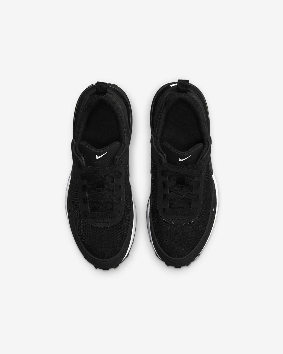 Nike Waffle One Black/White/Orange/Black | Kids Nike Lifestyle