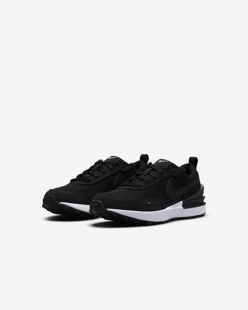 Nike Waffle One Black/White/Orange/Black | Kids Nike Lifestyle
