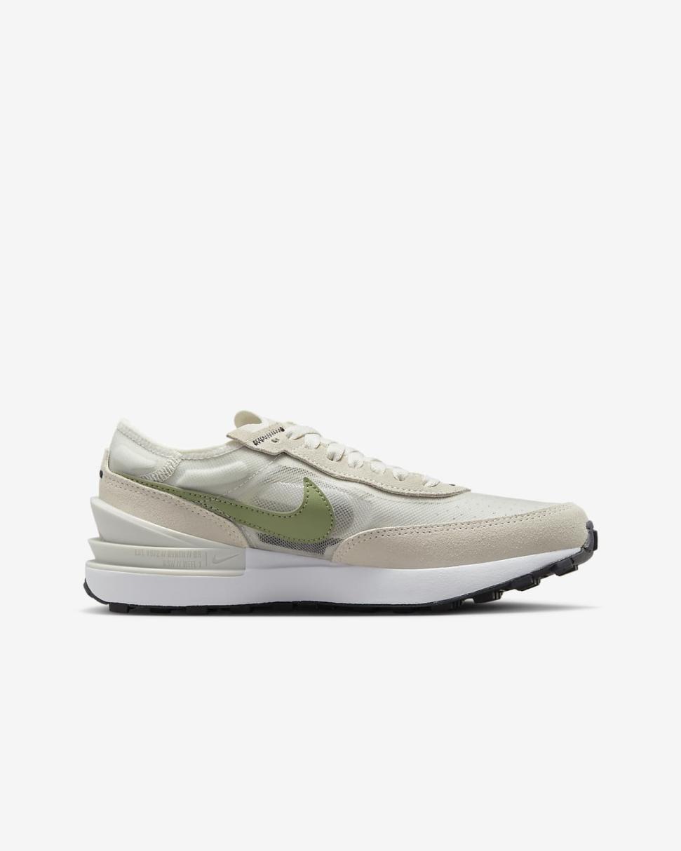 Nike Waffle One Light Bone/Phantom/White/Oil Green | Kids Nike Lifestyle