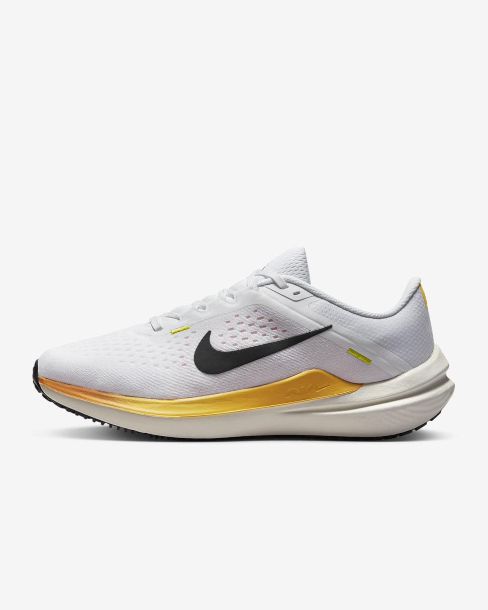 Nike Winflo 10 White/Citron Pulse/Vivid Orange/Black | Womens Nike First Day Kicks