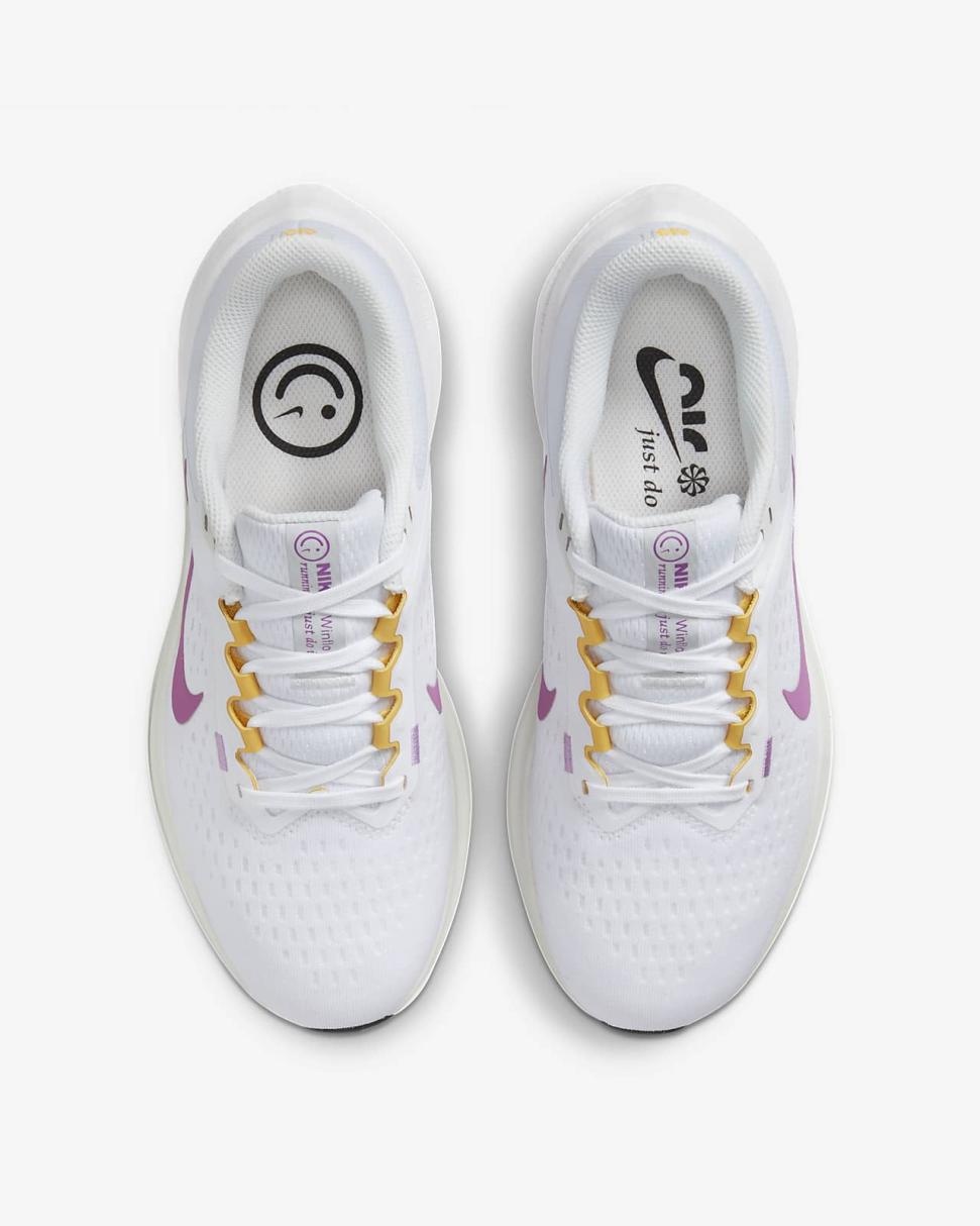 Nike Winflo 10 White/Photon Dust/Rush Fuchsia/Fuchsia Dream | Womens Nike First Day Kicks