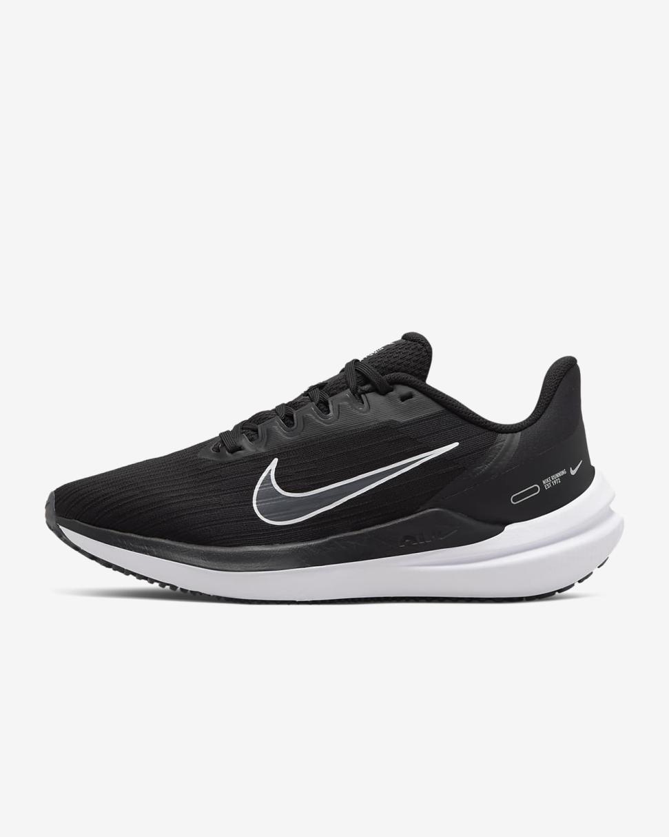 Nike Winflo 9 Black/Dark Smoke Grey/Pure Platinum/White | Womens Nike Running