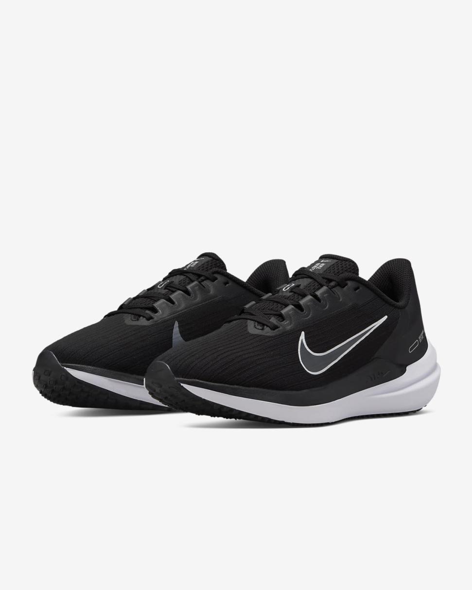 Nike Winflo 9 Black/Dark Smoke Grey/Pure Platinum/White | Womens Nike Running