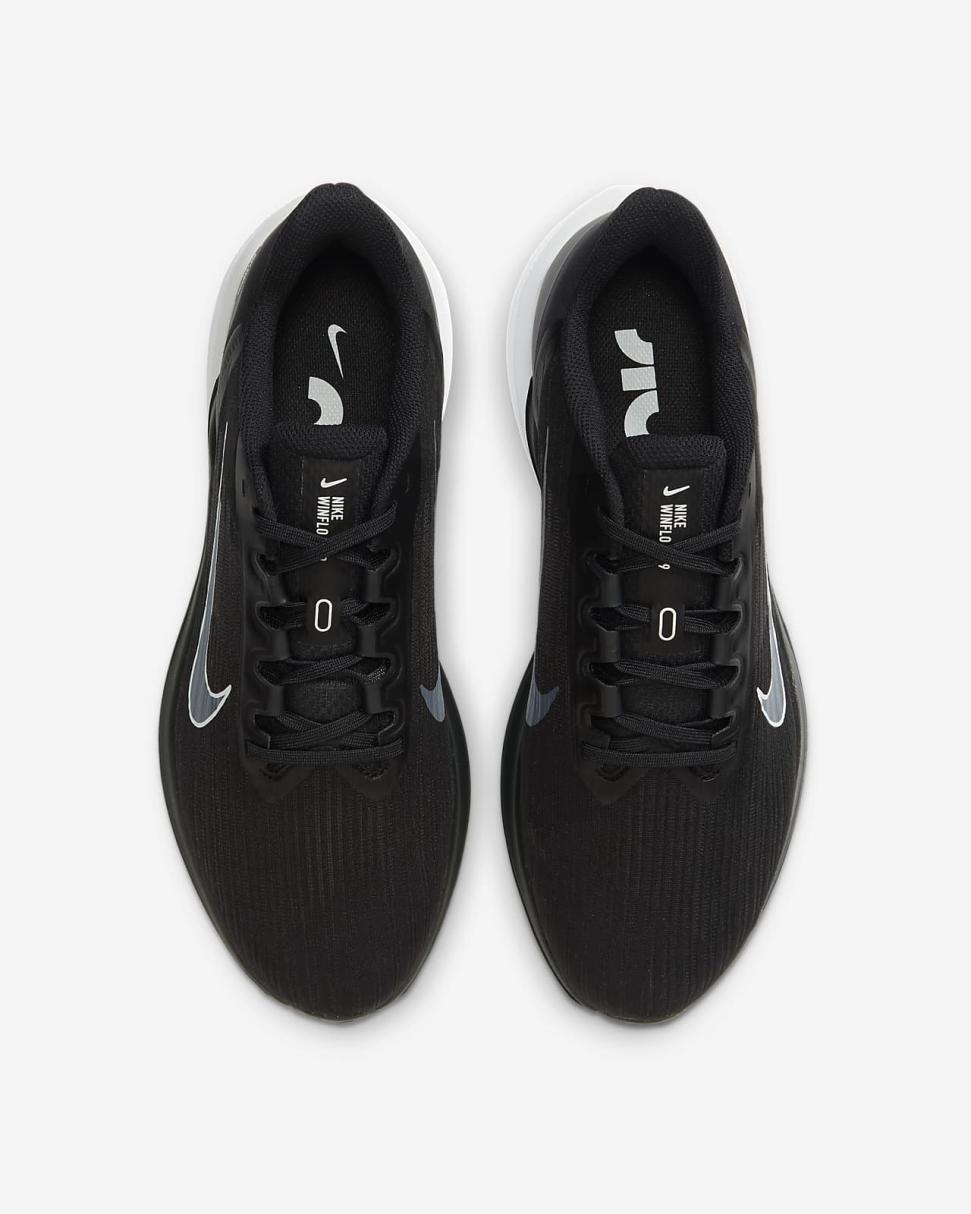 Nike Winflo 9 Black/Dark Smoke Grey/White | Mens Nike Running