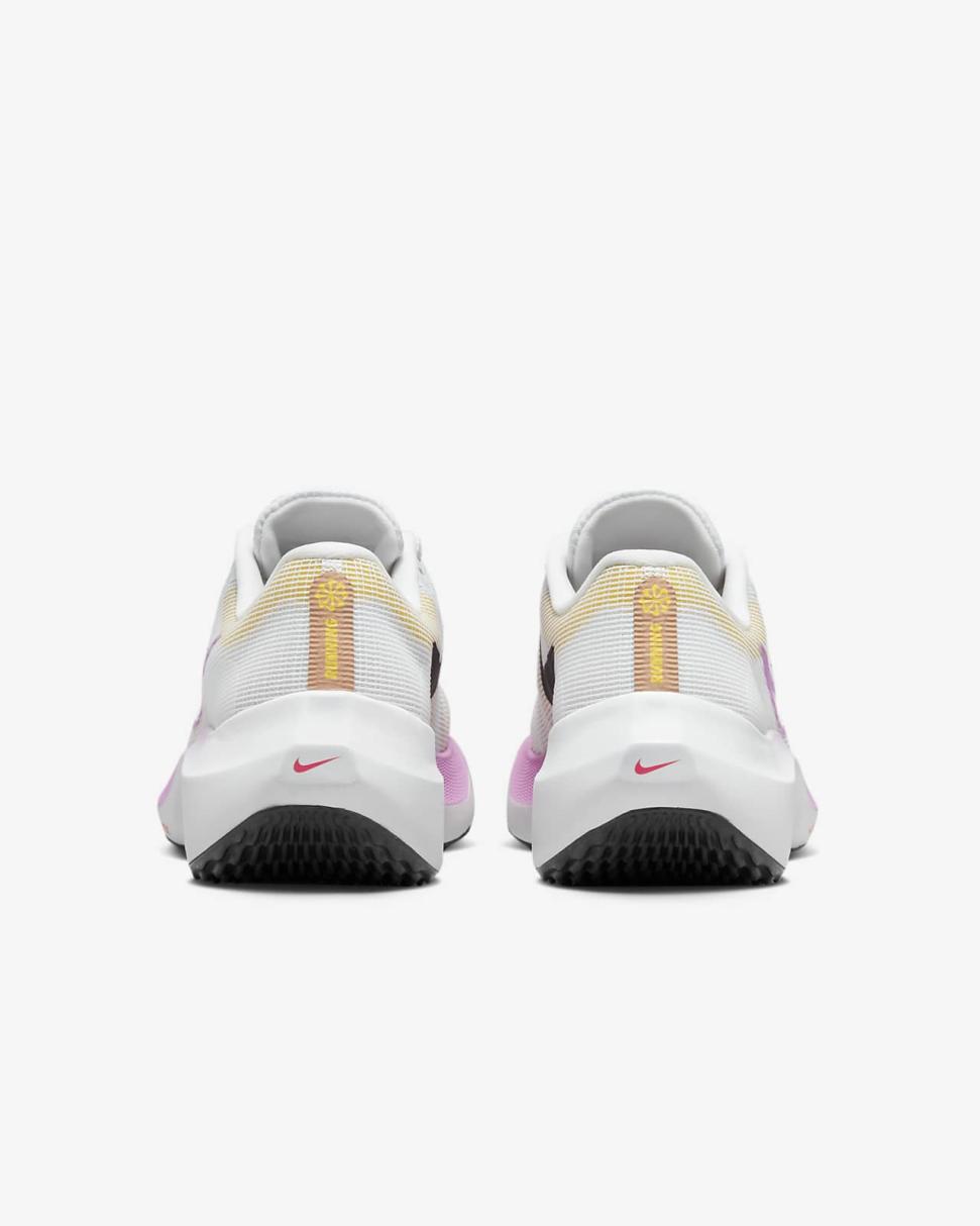 Nike Zoom Fly 5 White/Vivid Sulfur/Amber Brown/Rush Fuchsia | Womens Nike Running