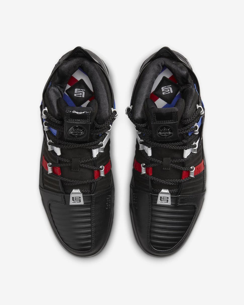Nike Zoom LeBron 3 Black/University Red/Game Royal/Metallic Silver | Mens Nike Lifestyle