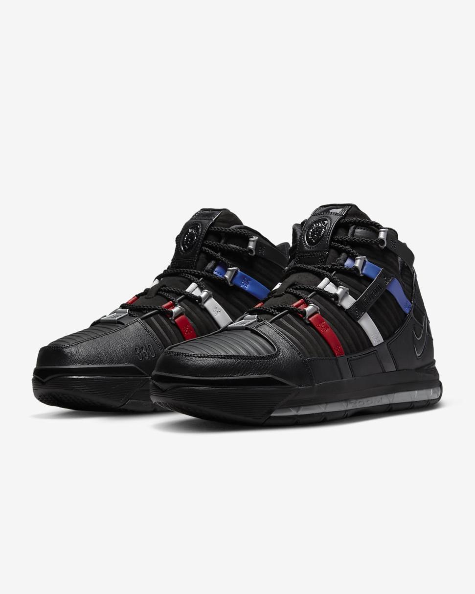 Nike Zoom LeBron 3 Black/University Red/Game Royal/Metallic Silver | Mens Nike Lifestyle