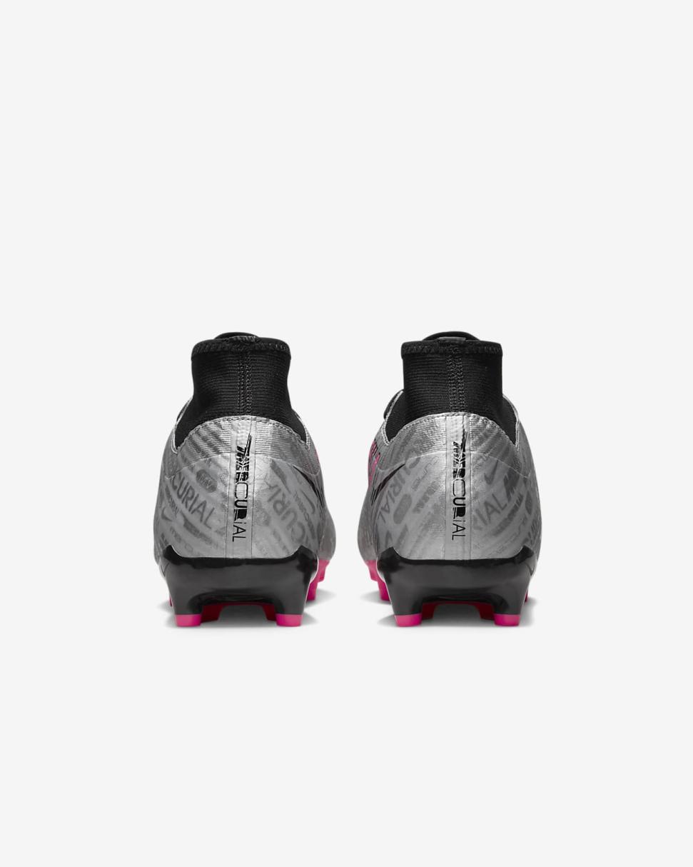 Nike Zoom Mercurial Superfly 9 Academy XXV MG Metallic Silver/Black/Volt/Hyper Pink | Mens Nike Soccer