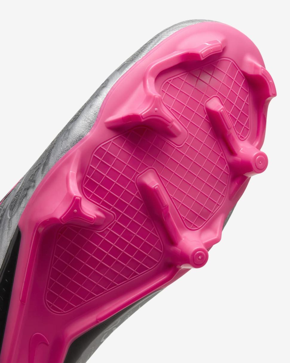 Nike Zoom Mercurial Superfly 9 Academy XXV MG Metallic Silver/Black/Volt/Hyper Pink | Mens Nike Soccer