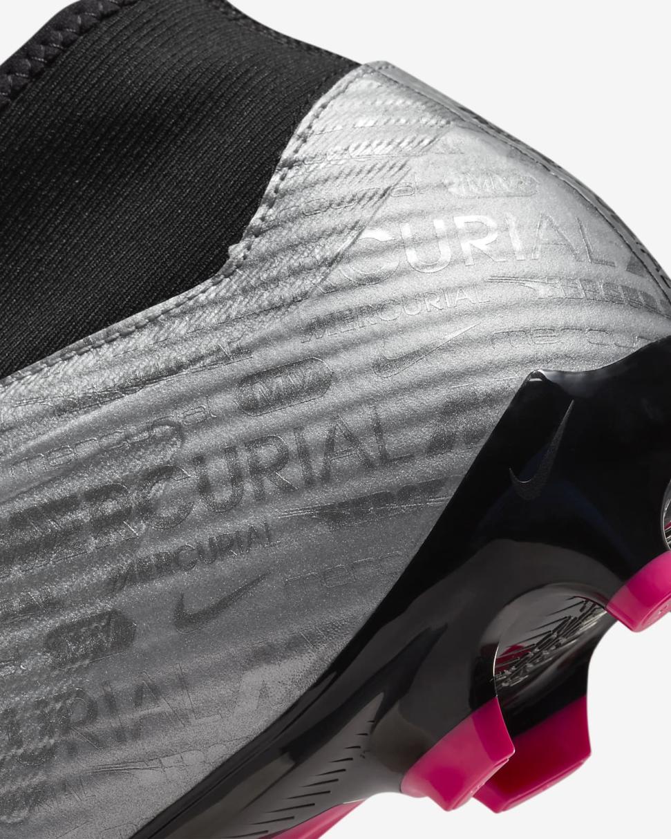 Nike Zoom Mercurial Superfly 9 Academy XXV MG Metallic Silver/Black/Volt/Hyper Pink | Mens Nike Soccer