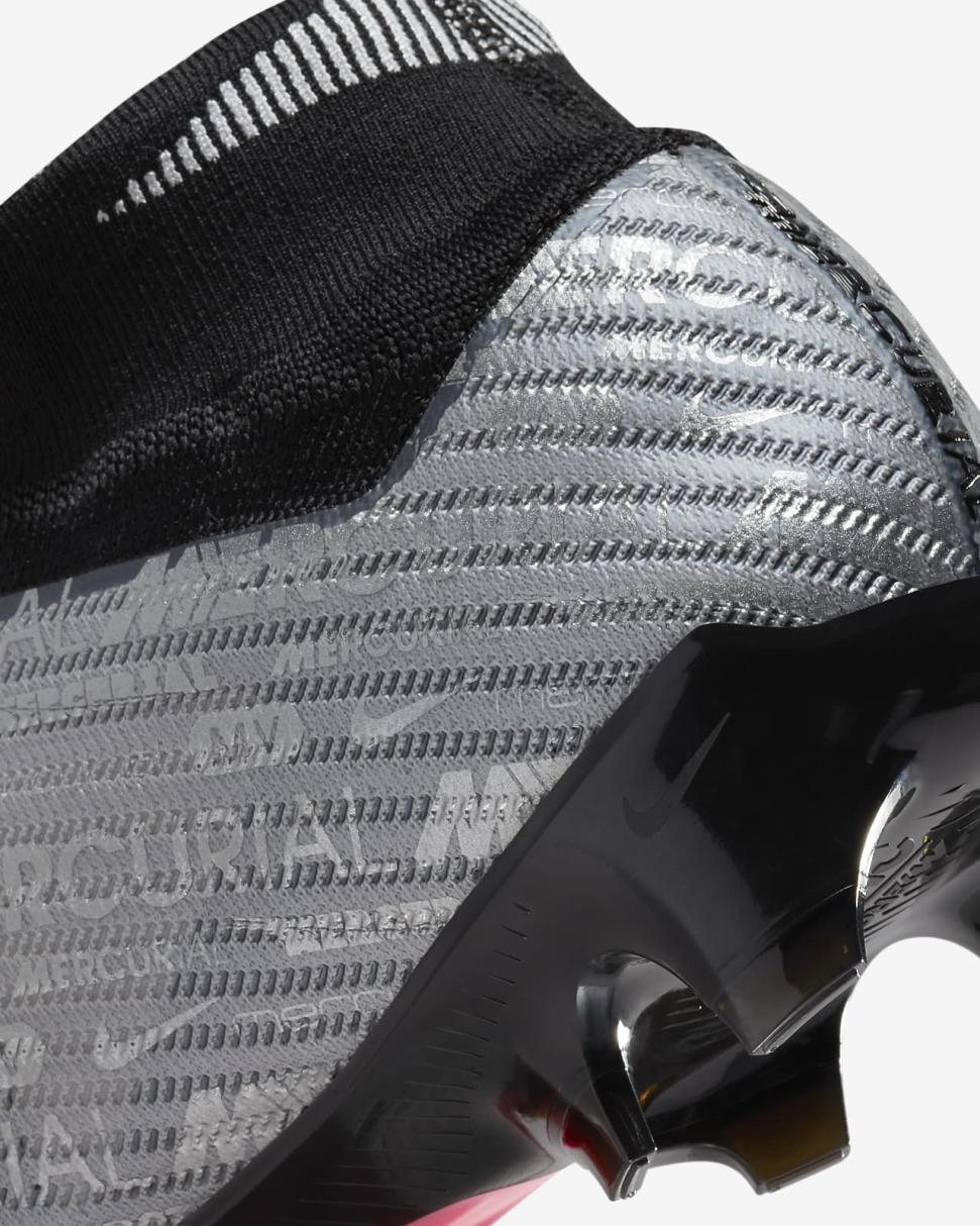 Nike Zoom Mercurial Superfly 9 Elite XXV FG Metallic Silver/Black/Hyper Pink | Mens Nike Soccer