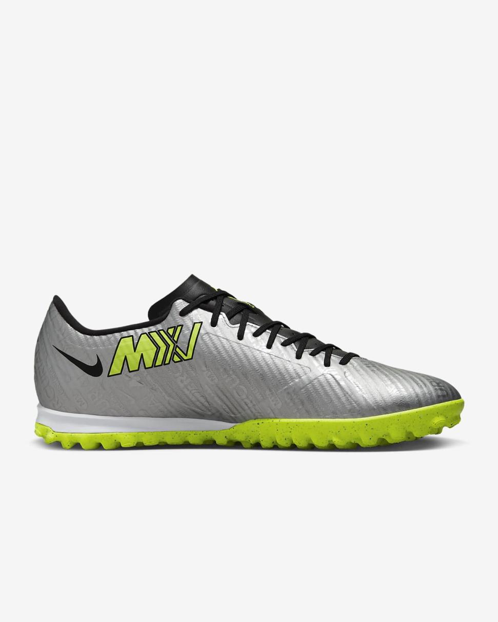Nike Zoom Mercurial Vapor 15 Academy XXV TF Metallic Silver/Black/Volt/Volt | Mens Nike Soccer