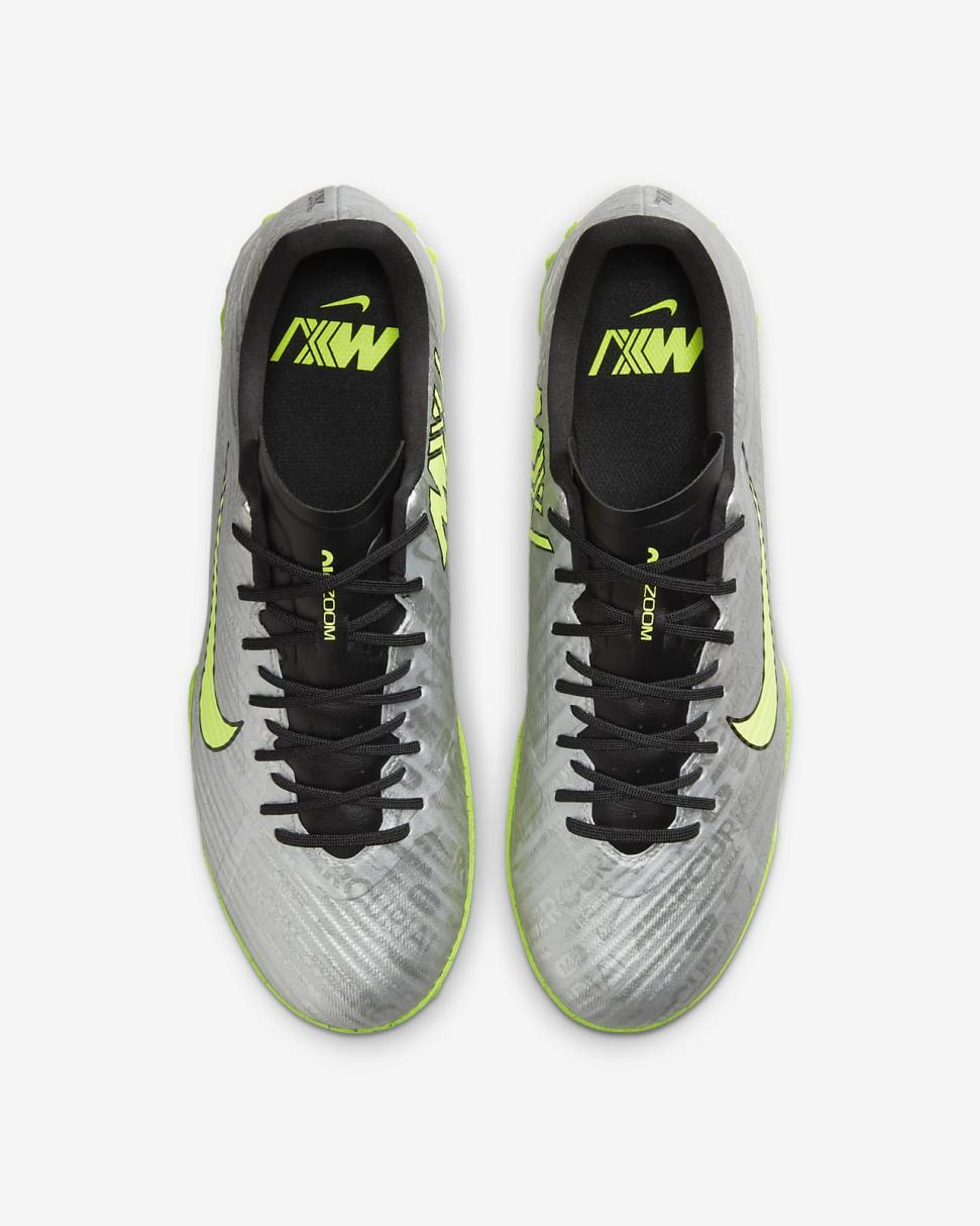 Nike Zoom Mercurial Vapor 15 Academy XXV TF Metallic Silver/Black/Volt/Volt | Mens Nike Soccer