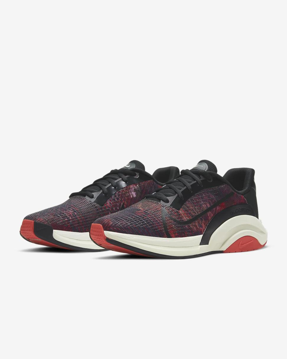 Nike ZoomX SuperRep Surge Black/Martian Sunrise/Sea Glass/Black | Mens Nike Training & Gym