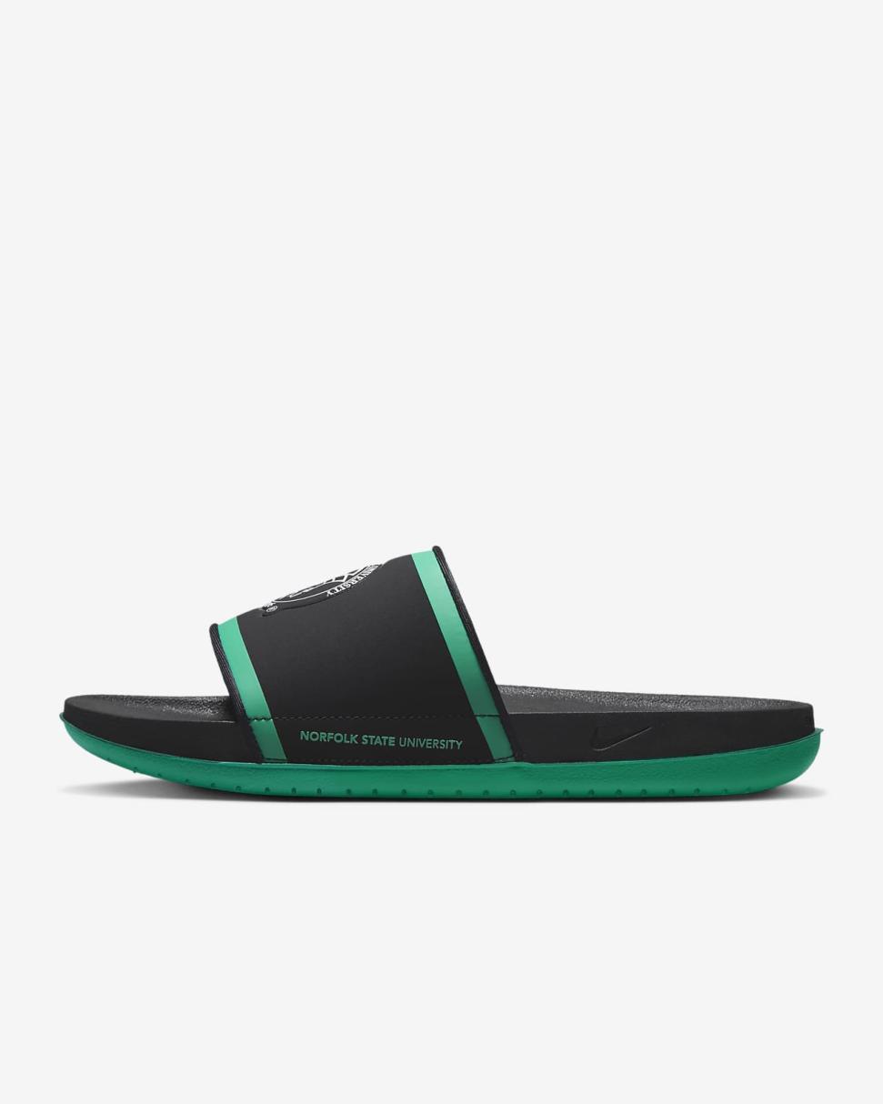 Norfolk State Black/Sea Green/White | Mens Nike Slides
