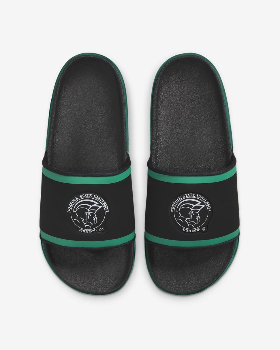 Norfolk State Black/Sea Green/White | Mens Nike Slides