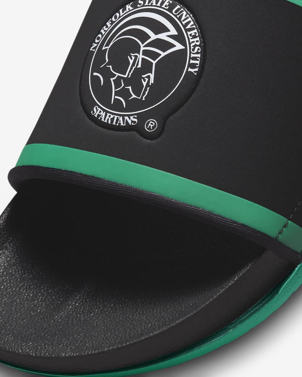Norfolk State Black/Sea Green/White | Mens Nike Slides