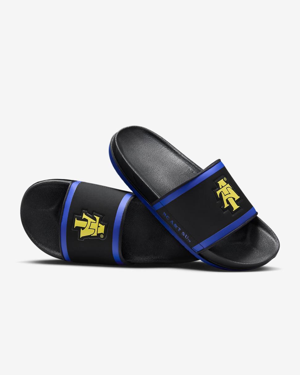North Carolina A&T Black/Sport Royal/Varsity Maize | Mens Nike Slides