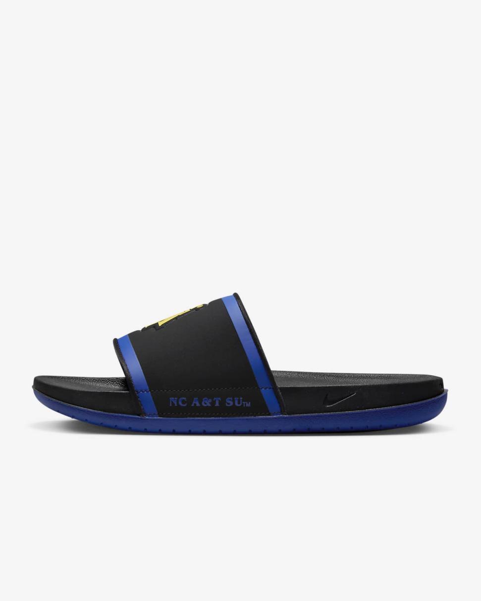 North Carolina A&T Black/Sport Royal/Varsity Maize | Mens Nike Slides