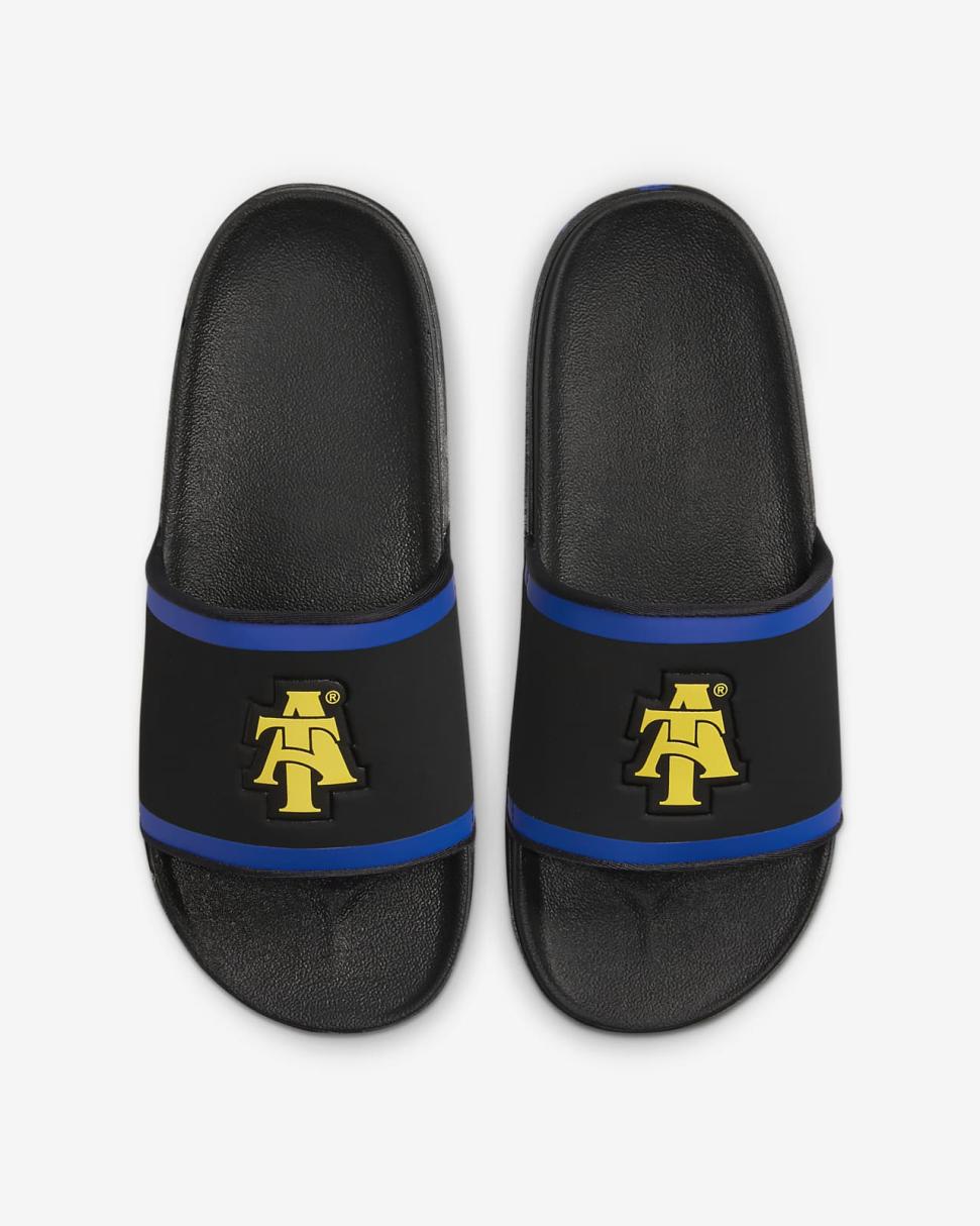 North Carolina A&T Black/Sport Royal/Varsity Maize | Mens Nike Slides