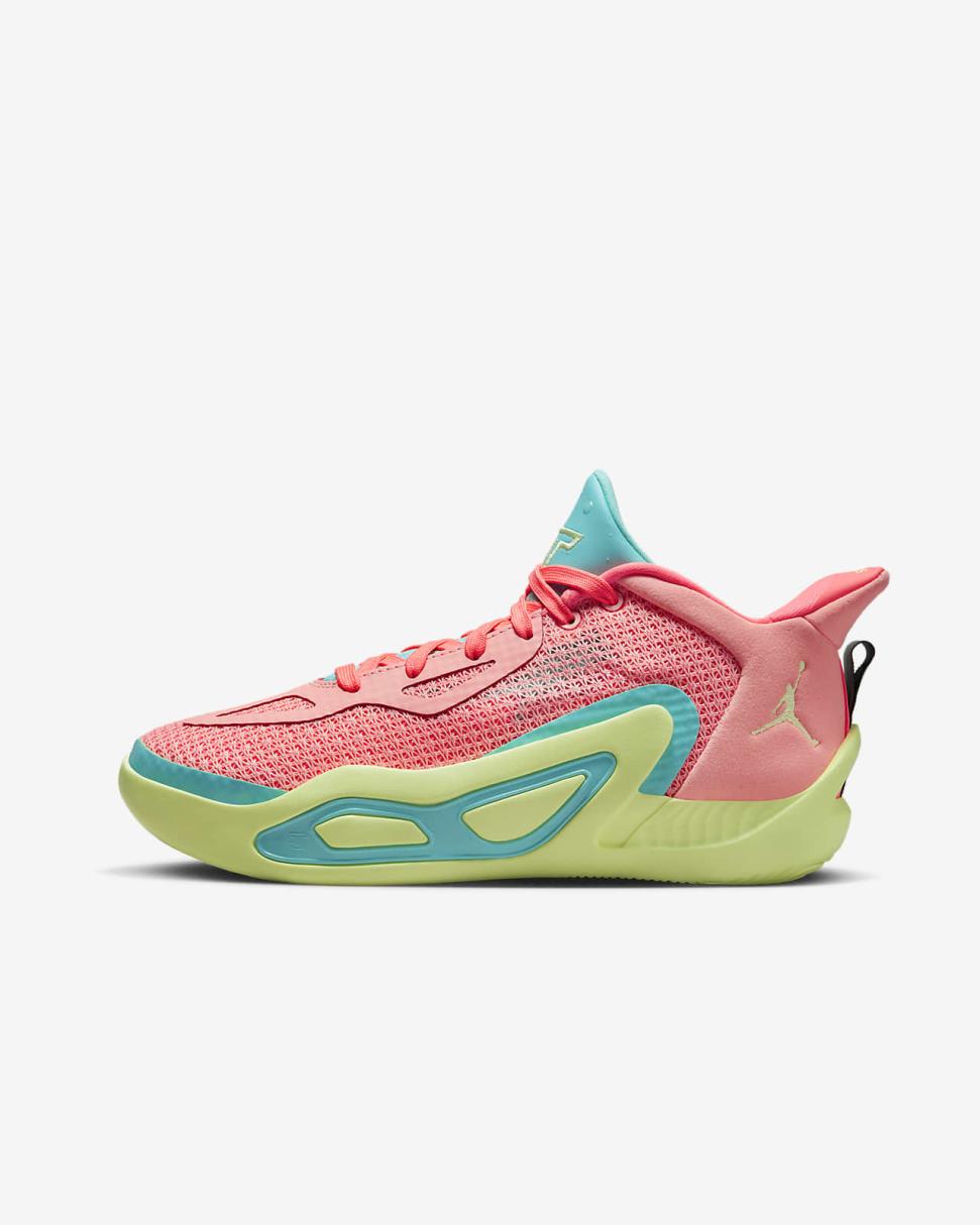 Tatum 1 "Pink Lemonade" Pink Tint/Lava Glow/Aurora Green/Barely Volt | Kids Nike Jordan