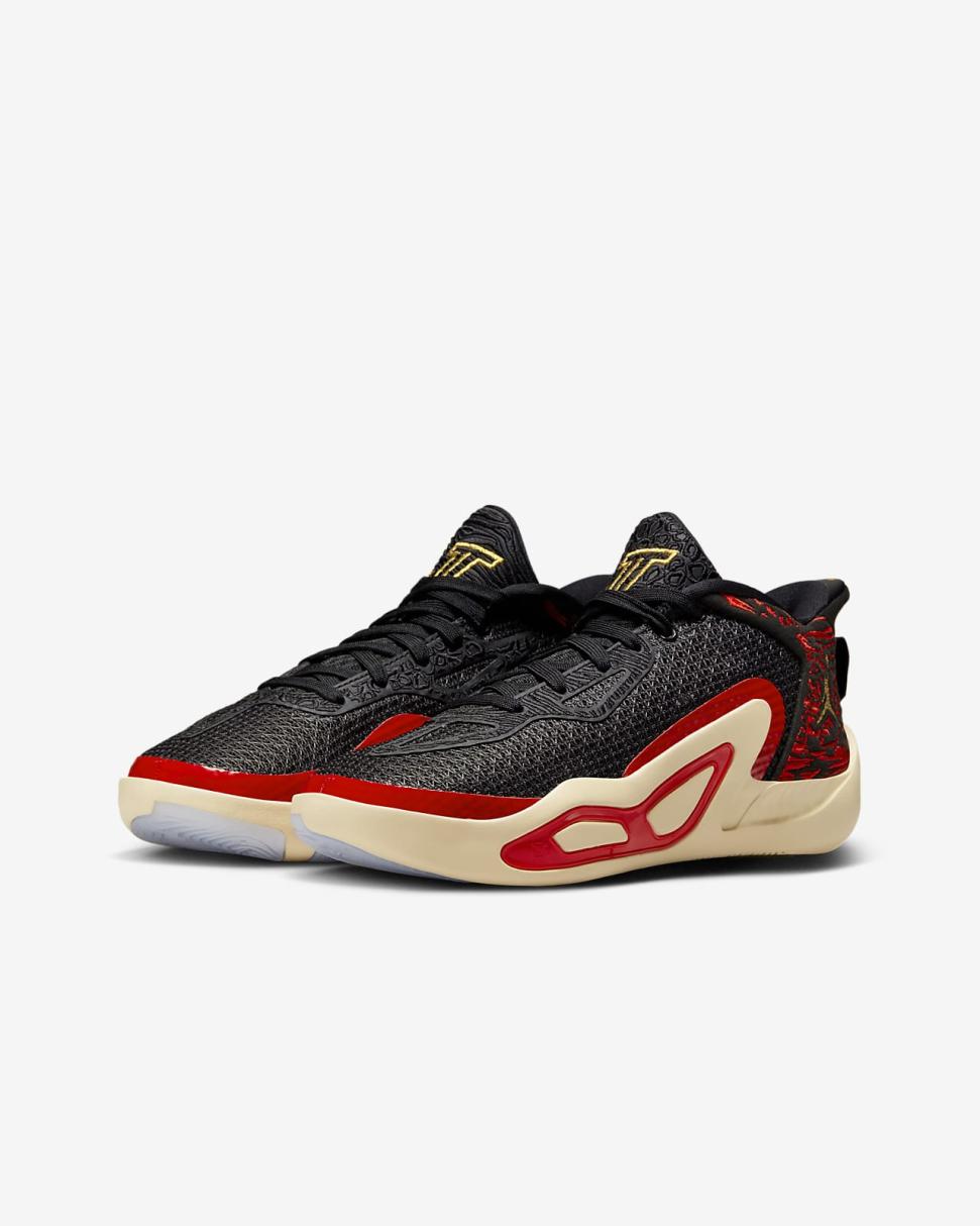 Tatum 1 "Zoo" Black/University Red/Beach/Metallic Gold | Kids Nike Jordan
