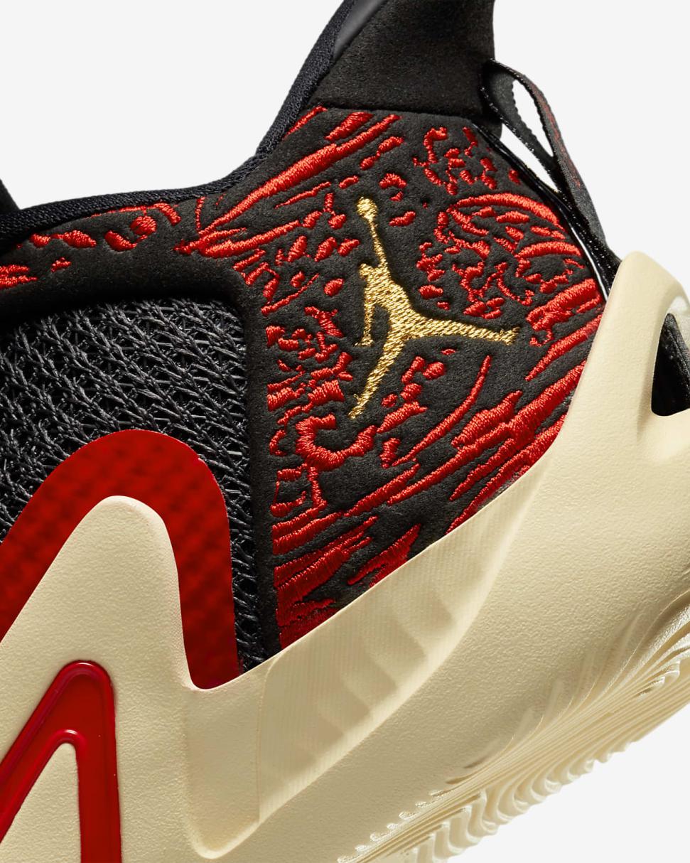 Tatum 1 "Zoo" Black/University Red/Beach/Metallic Gold | Kids Nike Jordan