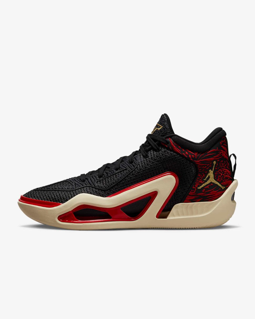 Tatum 1 "Zoo" Black/University Red/Beach/Metallic Gold | Mens/Womens Nike Jordan